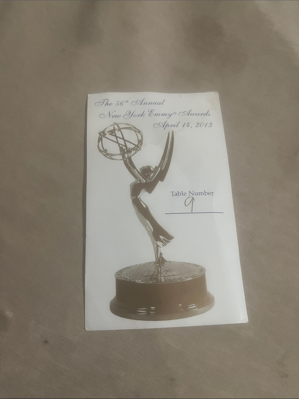 Emmy Awards Ticket 56th Annual 2013 3x5